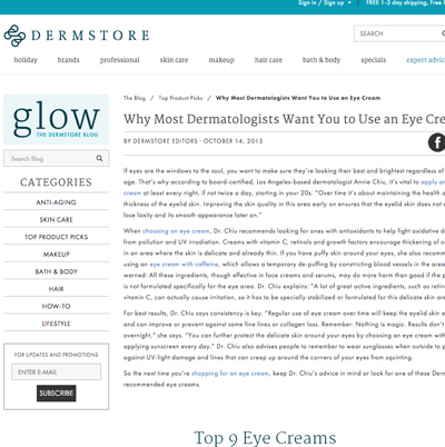 October 2015, DermStore Post