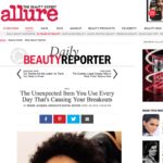 Allure.com April 2016 “The Unexpected Item You Use Every Day That’s Causing Your Breakouts”