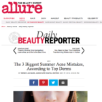 Allure.com May 2016 “The 3 Biggest Summer Acne Mistakes, According to Top Derms”