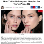 StyleCaster.com October 2016 “How To Put Makeup on a Pimple After You’ve Popped It”